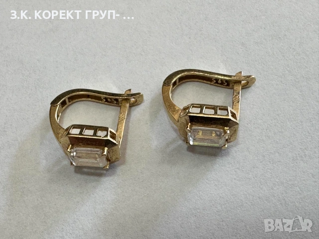Златни дамски обеци 14К (585) – 2,96гр, снимка 7 - Обеци - 55103157