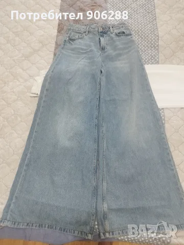 Заглавие: Дънки Zara Wide-Leg / Размер S, снимка 4 - Дънки - 55512628