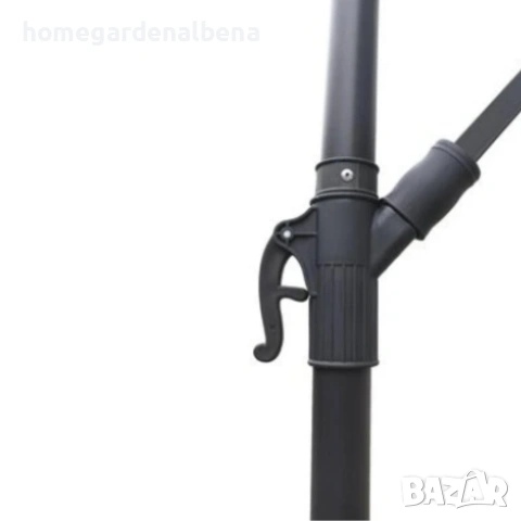 Градински чадър Boxer BX-3295 – Черен, водоотблъскващ, стабилен и устойчив, снимка 6 - Градински мебели, декорация  - 54710528