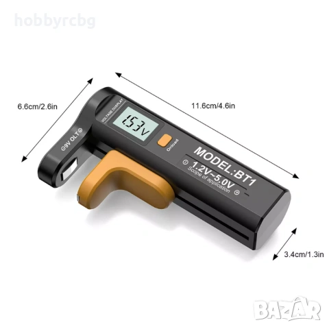 Тестер за батерии АА, ААА, 9V, с бутон за тестване под товар, снимка 8 - Други инструменти - 21716375