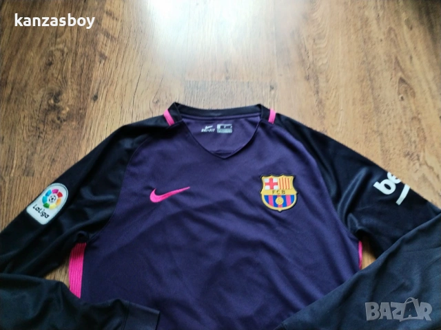 nike Barcelona Away Shirt 2016/17 - мъжка футболна блуза М, снимка 2 - Блузи - 54401864