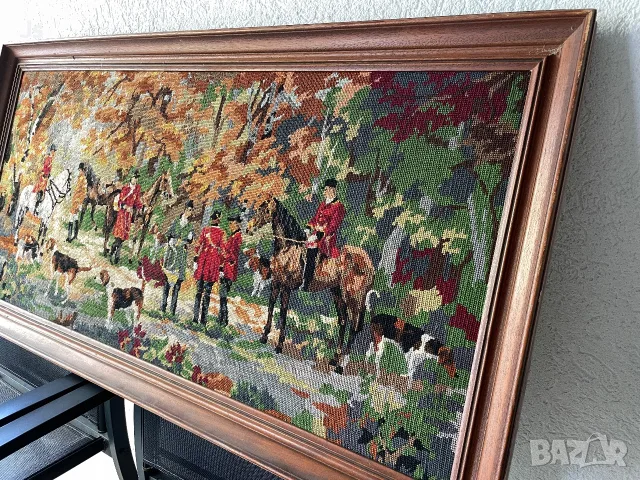 Гоблен Картинка Fox Hunt Картина, снимка 3 - Гоблени - 55412254