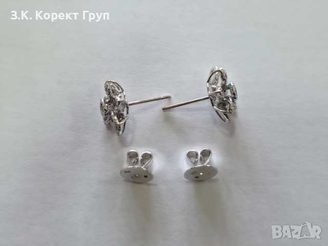 Дамски златни обеци 18К 750 / 4,51гр., снимка 6 - Обеци - 54581945