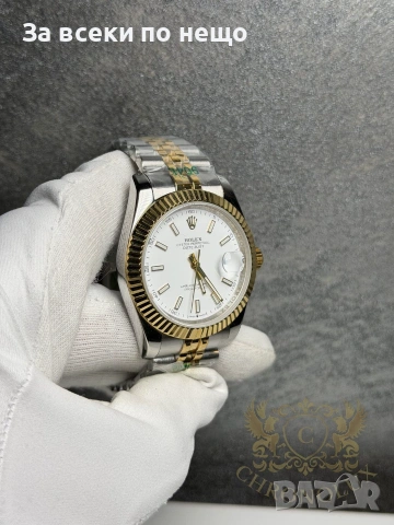 Rolex Datejust gold and silver Мъжки Часовник С Автоматичен Механизъм Код Chronolux2, снимка 2 - Мъжки - 55077838