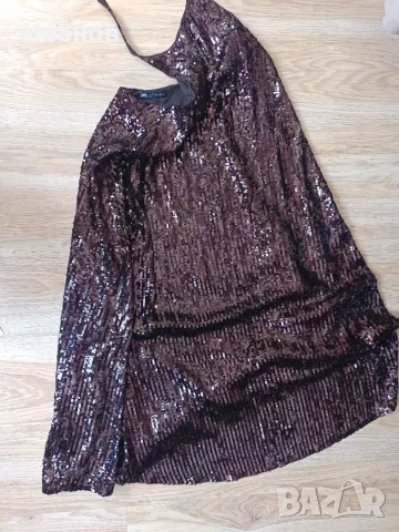Рокля с пайети- Zara, снимка 2 - Рокли - 55564969