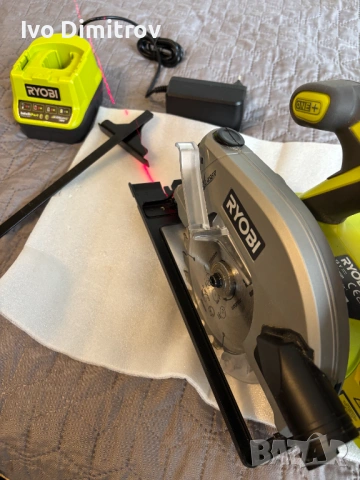 Акумулаторен циркуляр RYOBI + 4.0Ah батерия и зарядно в гаранция, снимка 3 - Други инструменти - 54660092