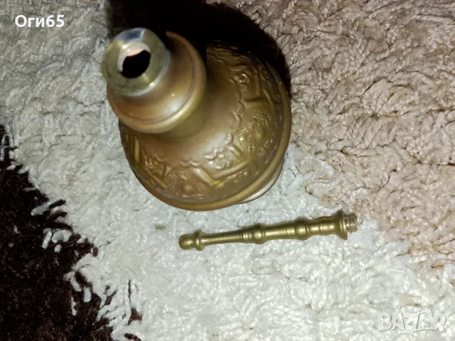 стар месингов съд за розово масло вода парфюми антика, снимка 3 - Други ценни предмети - 55466270