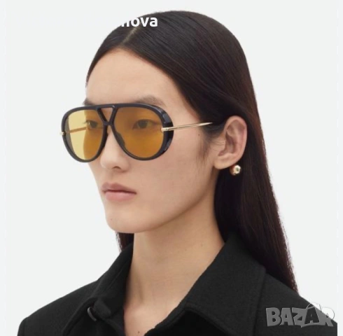 Модерни слънчеви очила тип „earring sunglasses“ – дизайнерски модел, снимка 3 - Слънчеви и диоптрични очила - 54100538