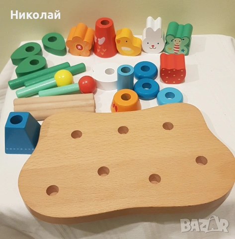 2 дървени детски играчки, снимка 13 - Игри и пъзели - 53145712