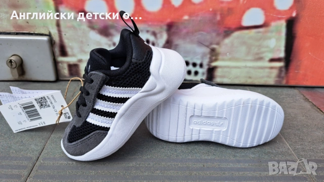 Английски детски оригинални маратонки с естествена кожа-Adidas, снимка 5 - Детски маратонки - 54773373