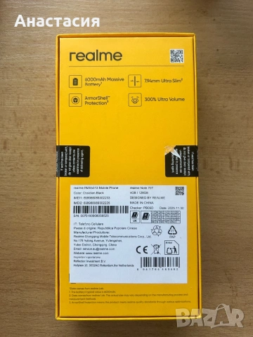 Realme Note 70T 4/128GB NEW / Запечатан / 6000mAh, снимка 2 - Други - 54633600