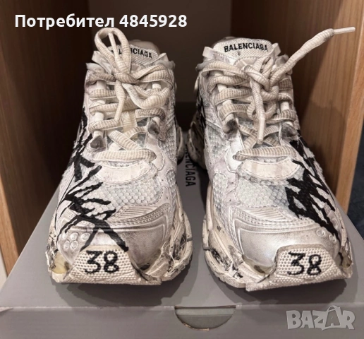 Оригинални Balenciaga-Ръчно рисуван модел, Чисто нови, неносени, снимка 7 - Дамски ежедневни обувки - 54761314