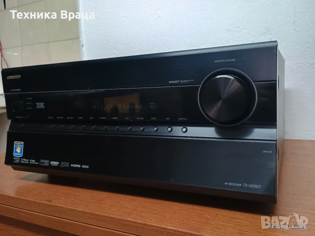 ONKYO TX-NR 807. 7X135W при 8 ома. 750W траф. Истински звяр! Изпращам видео. , снимка 7 - Ресийвъри, усилватели, смесителни пултове - 55236375