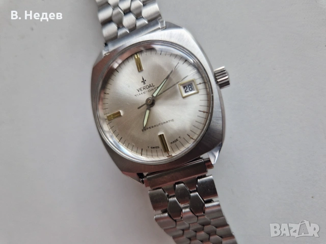 VERDAL, Time-Date, 25 jewels, super-automatic, SWISS, NOS TOP състояние!, снимка 2 - Мъжки - 55267396