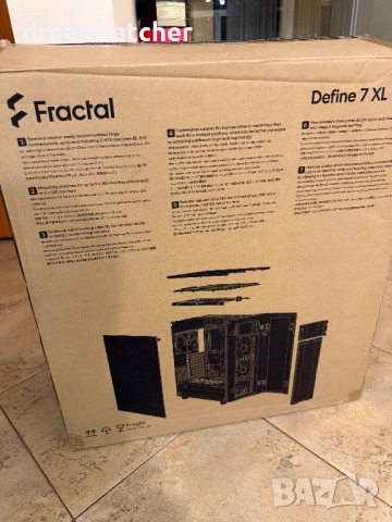 Кутия Fractal Design Define 7 XL Black Dark TG, E-ATX/ATX/mATX/mITX/EE-ATX/SSI-CEB extra Solid Panel, снимка 13 - Захранвания и кутии - 52289268