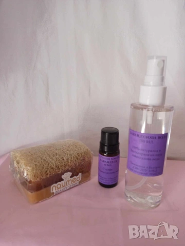 Промо комплект 938 - лаванд.масло, лав.вода спрей и сапун с козе мляко