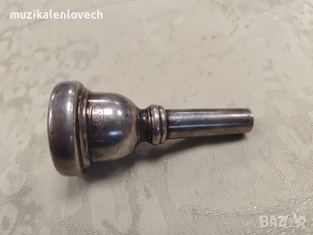 Vintage B&S 7/1 Baritone / Tenorhorn Mouthpiece – Made in GDR – Original German Silver-Plated