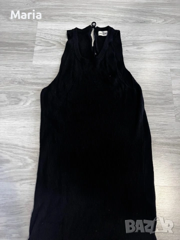 Дълга плетена рокля ZARA Knit – размер S | Черна, снимка 2 - Рокли - 55095216
