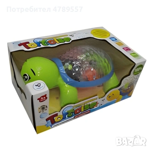 Щастлива костенурка – Детска интерактивна играчка с 3D светлини, музика и проекция