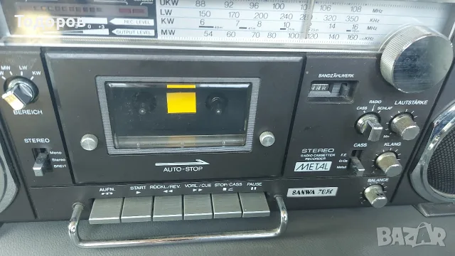 Sanwa 7096 Stereo Radio Cassette Recorder , снимка 3 - Радиокасетофони, транзистори - 55419797