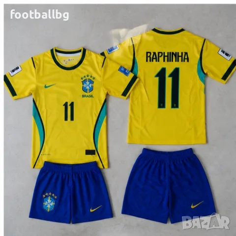RAPHINHA 11 NEYMAR JR 10 детско юношески футболни екипи 🇧🇷 BRAZIL 🇧🇷 , снимка 2 - Футбол - 40107203