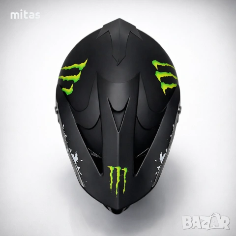 Кросова каска MONSTER, Full Face, DOT Сертификат, Размер: S; M;, снимка 7 - Аксесоари за велосипеди - 47045285