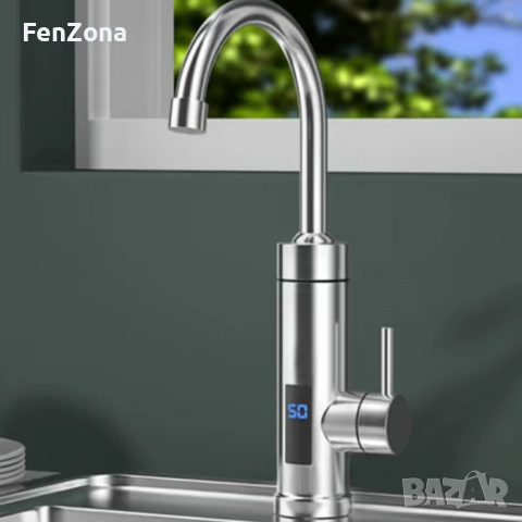 Електрически смесител за моментално загряване на водата с Led дисплей, снимка 5 - Други стоки за дома - 54338147