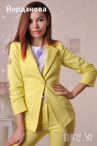 Дамско жълто сако от Addict-boutique., снимка 4 - Сака - 54227121