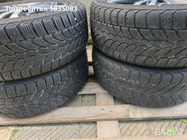 Лети джанти 16ки 5х112 Mercedes + зимни гуми 205/55/16 Bridgestone, снимка 11 - Гуми и джанти - 54856187