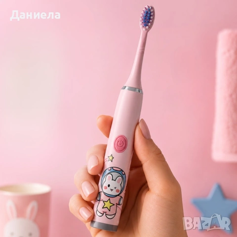 Детска електрическа звукова четка за зъби – За деца 6-9 години, меки косъмчета, снимка 3 - Други стоки за дома - 54767234
