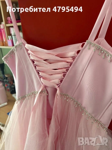 Официална/Бална рокля, размер L/XL, бледо розово, снимка 9 - Рокли - 54178878