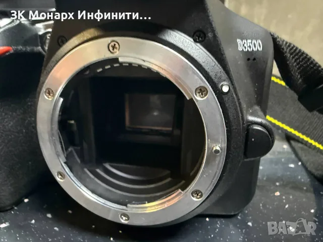 фотоапарат Nikon D3500 + обектив Nikon 18-140mm VR/+зарядно/+ калъф, снимка 3 - Фотоапарати - 55383384