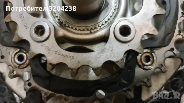 Shimano SLX корубели на куха ос с 3 плочи 44/32/22 зъба, снимка 3 - Части за велосипеди - 55308625