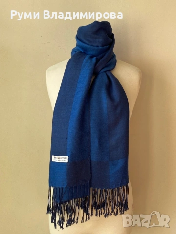 Шал в цвят кайсия от 100 % лен Soya concept, снимка 7 - Шалове - 53994447