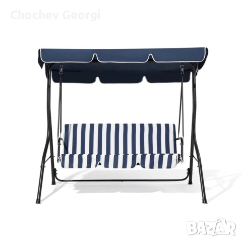 Триместна градинска люлка 110x172xH155 cm, снимка 4 - Градински мебели, декорация  - 54807599