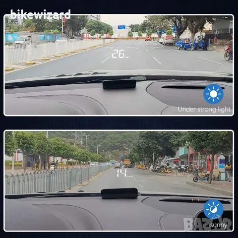 Автомобилен Head-Up дисплей, HUD проектор за предно стъкло, 1280x720, OBD НОВ, снимка 4 - Аксесоари и консумативи - 55409613