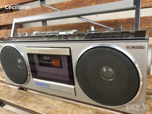 Радиокасетофон Sony Boombox  CFS-330S - Japan, снимка 7 - Радиокасетофони, транзистори - 54373612