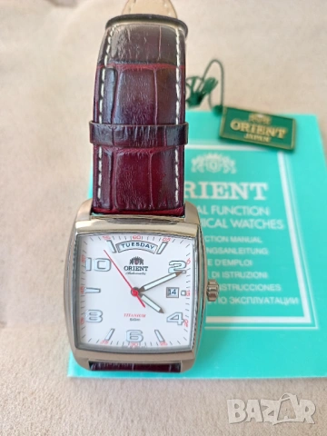 Чисто нов механичен Orient Titanium Automatic, пълен комплект, снимка 6 - Мъжки - 54758804