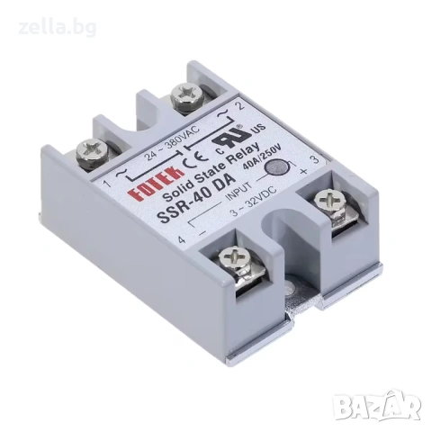 Полупроводниково реле (SSR) SSR-40DA 40A 24-380VAC за PLC микроконтролери управление на мотори 10448, снимка 5 - Друга електроника - 54703193