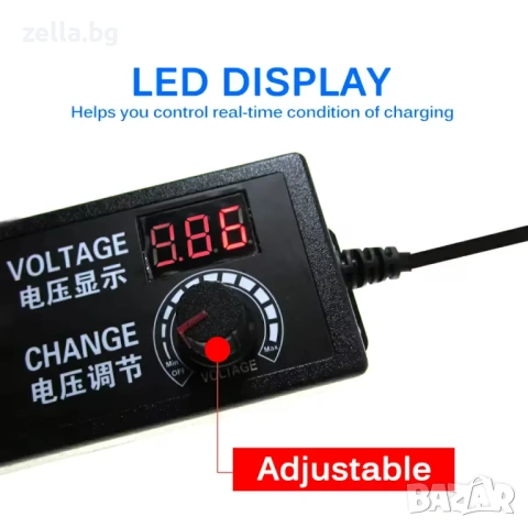 Регулируемо захранване 3V-24V 3A 72W с LCD дисплей | LED ленти, DC мотори, DIY проекти 10175, снимка 6 - Части и Платки - 54659892