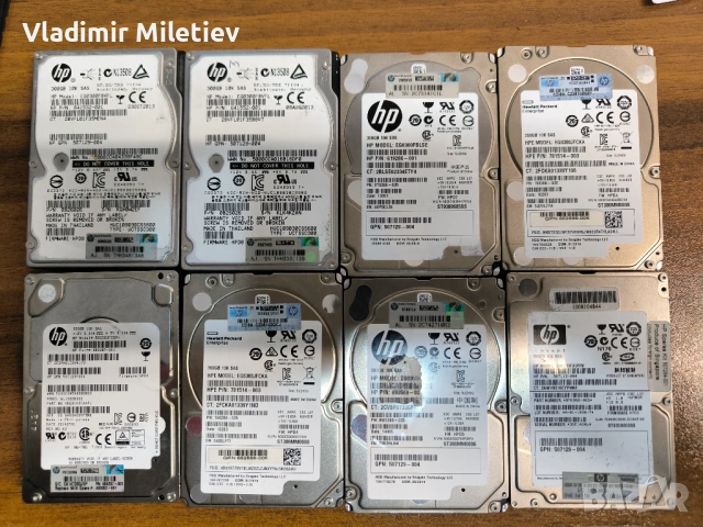TOП ОФЕРТА! 8 броя - 300gb SAS дискове за сървър 10000rpm, снимка 5 - Твърди дискове - 54674758