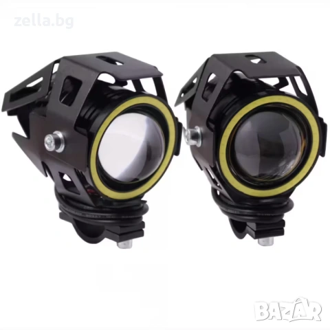 LED прожектор за мотоциклет U7 Angel Eyes 15W 3000lm 12-85V – Универсален фар за мотор, ATV 10116, снимка 13 - Друга електроника - 54658345