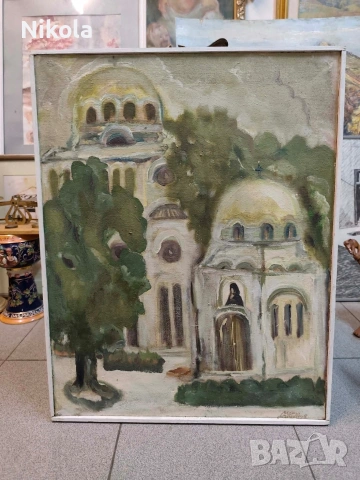 Автентична маслена картина – Марчо Димитров , снимка 4 - Антикварни и старинни предмети - 54520328