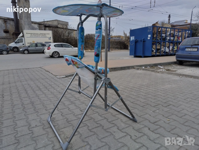 MONI Градинска люлка със сенник FUNNY син, снимка 7 - Други - 54646056