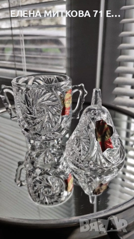 Кристална захарничка на крачета, снимка 7 - Аксесоари за кухня - 54130776