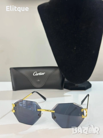 Очила + висок клас калъф + на марката кутия + сертификат + кърпичка cartier prada, снимка 6 - Слънчеви и диоптрични очила - 54609167