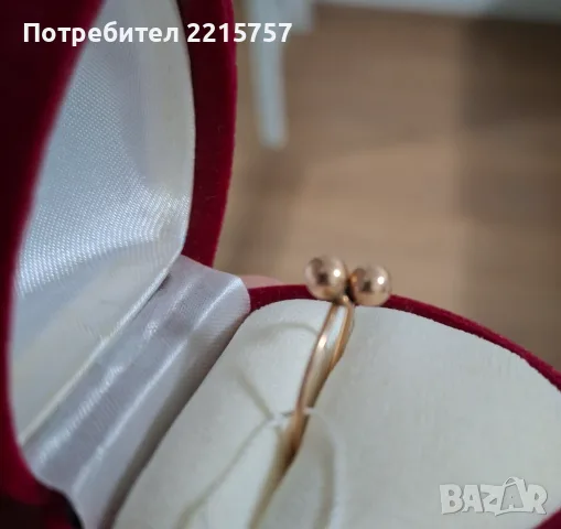 Съветски,златен пръстен., снимка 2 - Пръстени - 44501336