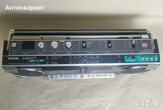Радиокасетофон за ремонт или за части - Toshiba Cassette Boombox RT-SF75 / Japan, снимка 4 - Радиокасетофони, транзистори - 55546073