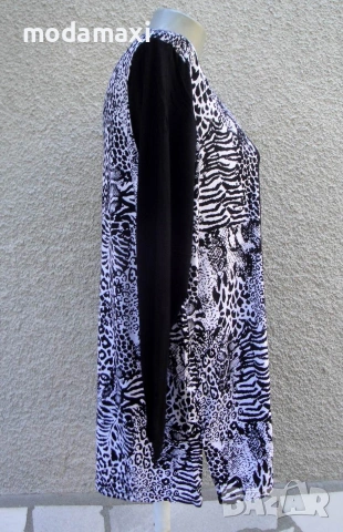 3XL Нова туника М.Collection в черно и бяло , снимка 4 - Туники - 55288802