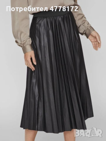 Черна пола на VILA, снимка 7 - Поли - 53983221